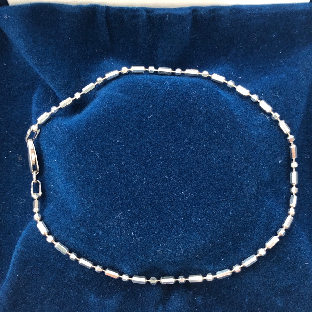 925 Sterling Silver Dot Dash Bracelet 9” Estate weight 3.52g Unisex Stamped